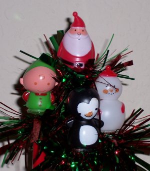 Christmas springy Characters - set of 4 Pens