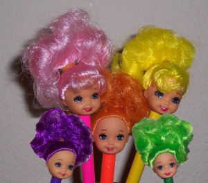 Doll Head Pens - set of 5