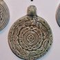 Blue ceramic pendant- Concentric Celtic Motif