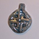 Blue ceramic pendant- Simple Celtic Knot