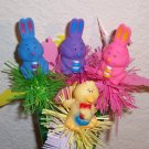 Easter character springy   pens- set of 4