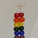Round Glass Rainbow Earrings