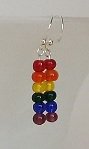 Round Glass Rainbow Earrings