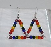 Rainbow Triangle Earrings