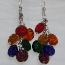 Floral Rainbow Cluster Earrings