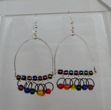 Rainbow Trapeze Earrings