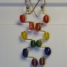 Rainbow Offset Dangle Earrings