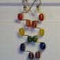 Rainbow Offset Dangle Earrings