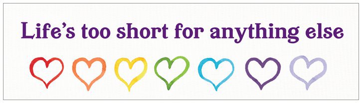 Life's Too Short Rectangle bumper sticker