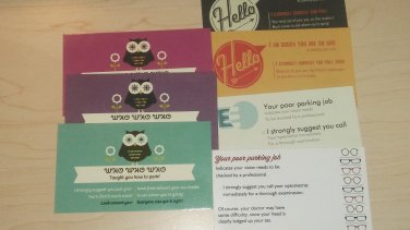 Parking Cards- Pack of 25 cards