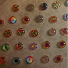 12mm Glass magnets- Dozen assorted