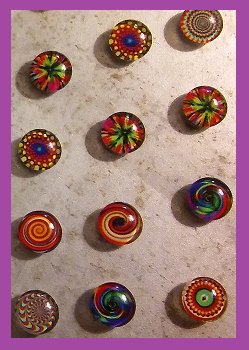 Rainbow Pattern Magnets- Set of 5