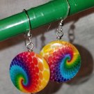 Rainbow MOP Disc Earrings