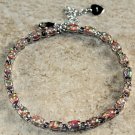 Silver Elegant Orange Fire Opal Oval Bracelet