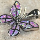 SILVER Elegant Pink Fire Opal Butterfly Pendant Jewelry SILVER Elegant Pink Fire Opal Butterfly Pendant Jewelry