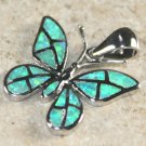 SILVER Elegant Green Fire Opal Butterfly Pendant Jewelry SILVER Elegant Green Fire Opal Butterfly Pendant Jewelry