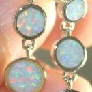 SILVER Elegant White Fire Opal Stud Earrings SILVER Elegant White Fire Opal Stud Earrings