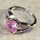 SILVER Elegant Pink Fire Opal & Pink Kunzite Ring Size 6 SILVER Elegant Pink Fire Opal & Pink Kunzite Ring Size 6
