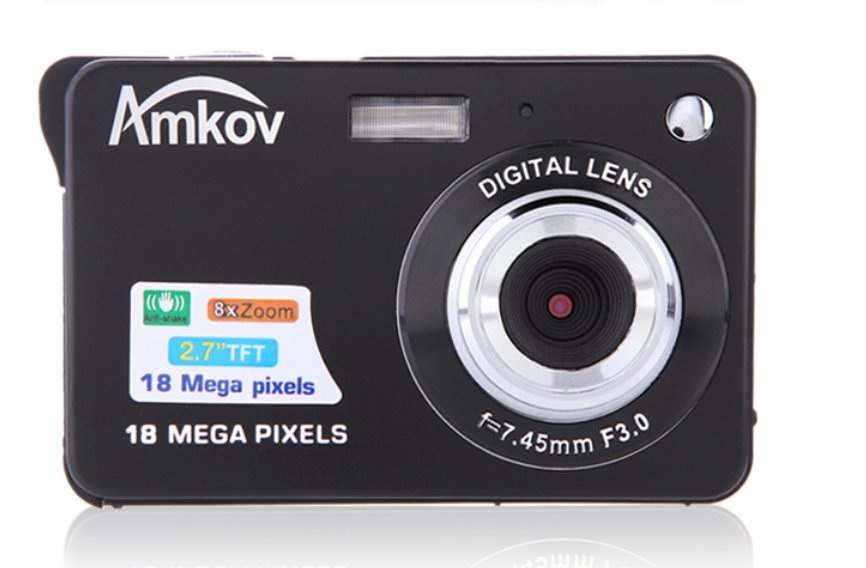 Digital Camera 18MP 8x Zoom Video Camera Smile Capture Mini Camera