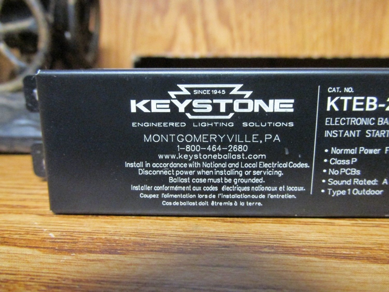 Instant Start Electronic Ballast Model KTEB232RIS1TPSL, New, Free