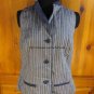 COLDWATER CREEK Vest - Womens Size 8 - Blue Striped