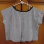 HELLO KITTY Short Sleeve Crop Top Shirt - Girls Size: L (10/12) - Gray Multi