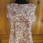 WHITE STAG Tank Top - Womens Size L - Tan/Red Floral