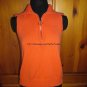 Rafaella Half Zip Sleeveless Sweater Top - Womens Size: M - Orange