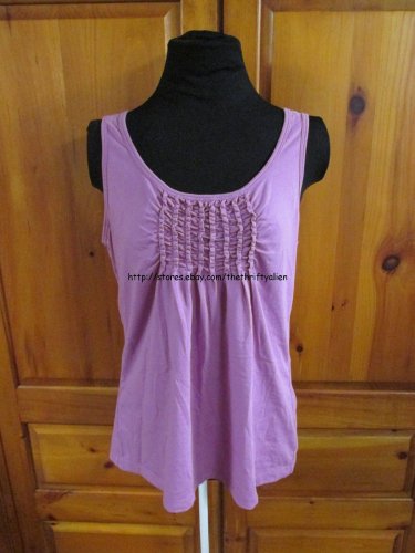 Ann Taylor Loft Petites Ruffle Front Sleeveless Shirt - Size: LP