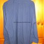 Van Heusen Broadcloth Blue Striped Dress Shirt 17 1/2 34-35 Button Down