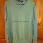 Nautica Men's L Knit Sweater V Neck Green  Logo