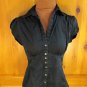 BANANA REPUBLIC Button Down Shirt Top - Womens Size: 8 - Black