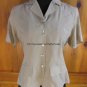 NWT ANNA AND FRANK 100% Pure Silk Button Down Shirt - Petites Small - Beige