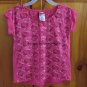 Hello Kitty High-Low Short Sleeve Shirt - Girls Size: L (10/12) - Pink