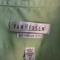 Van Heusen Pin Cord Lime Green Dress Shirt 17 32/33 Button Up Wrinkle Free