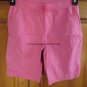 Faded Glory Drawstring Bermuda Shorts - Girls Size: Large (10-12) - Pink