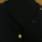 THE LIMITED Sheer 3/4 Sleeve Button Down Knot Shirt - Womens Size: Small - Black