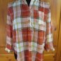 BODY CENTRAL Sheer Half Button Down 3/4 Sleeve Shirt - Womens Size: M - Orange