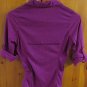 Almost Famous 3/4 Sleeve Button Down Shirt - Womens Size: XS - Plum