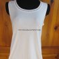 WHITE STAG Crochet Trim Tank Top - Womens Size S (4-6) - White