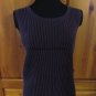 NEW YORK & COMPANY Ribbed Sleeveless Shirt Top - Womens Size: Large - Plum