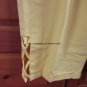 Blair Womens Size Large Petite Yellow Woven Capri Pants Elastic Waist