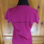 St.John's Bay Basic V-Neck Top Shirt - Womens Size S - Fuschia
