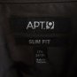 Apt 9 Charcoal Slim Fit Button Down Long Sleeve Dress Shirt Mens XL 17 1/2 34/35