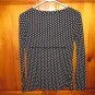 Old Navy Henley Ruffle Front Long Sleeve Shirt - Womens Size: Small - Polka Dot