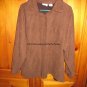 WHITE STAG Faux Suede Button Down Shirt - Size: 18W/20W - Dark Brown