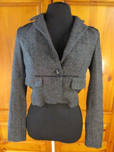 American Eagle Outfitters One Button Wool Blazer Jacket - Womens Size: XSmall