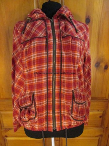 Christopher & Banks Zip Up Jacket Coat - Womens Size: XL - Orange Multi