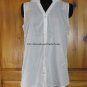 G.H. Bass & Co. Sleeveless Button Down Shirt - Womens Size: M - White