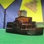 VINTAGE AVON Natchez Paddle Steamboat Glass Bottle_Spicy After Shave_5 fl. oz